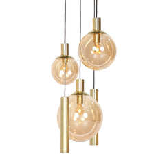Suspension luminaire Bollique doré