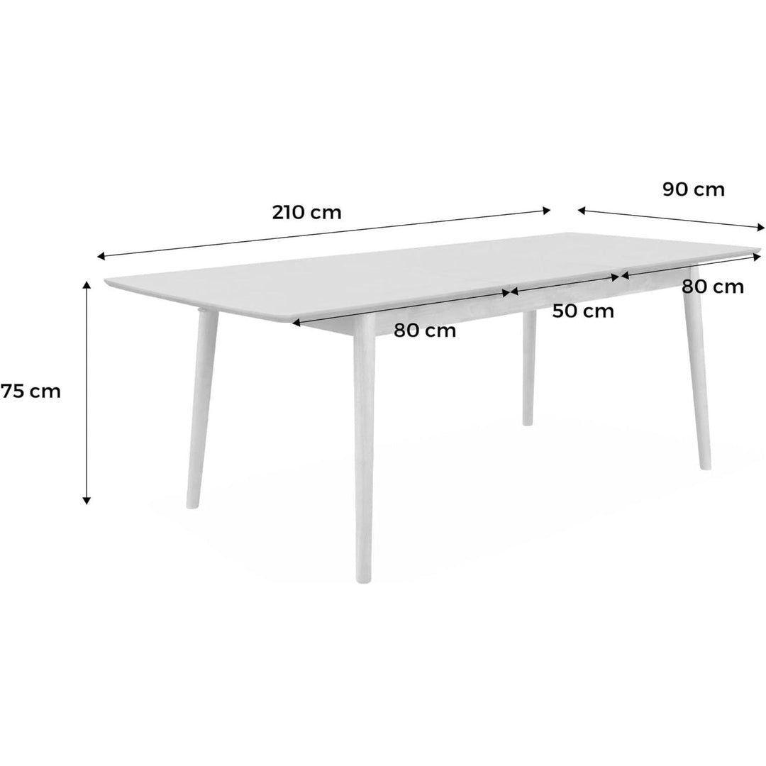 Alice'S Home - Table À Manger Extensible Rectangulaire Lina. 6 À 8 Places. 160 À 210Cm | Designix - Amazon    - https://designix.fr/