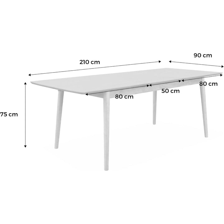 Alice'S Home - Table À Manger Extensible Rectangulaire Lina. 6 À 8 Places. 160 À 210Cm | Designix - Amazon    - https://designix.fr/