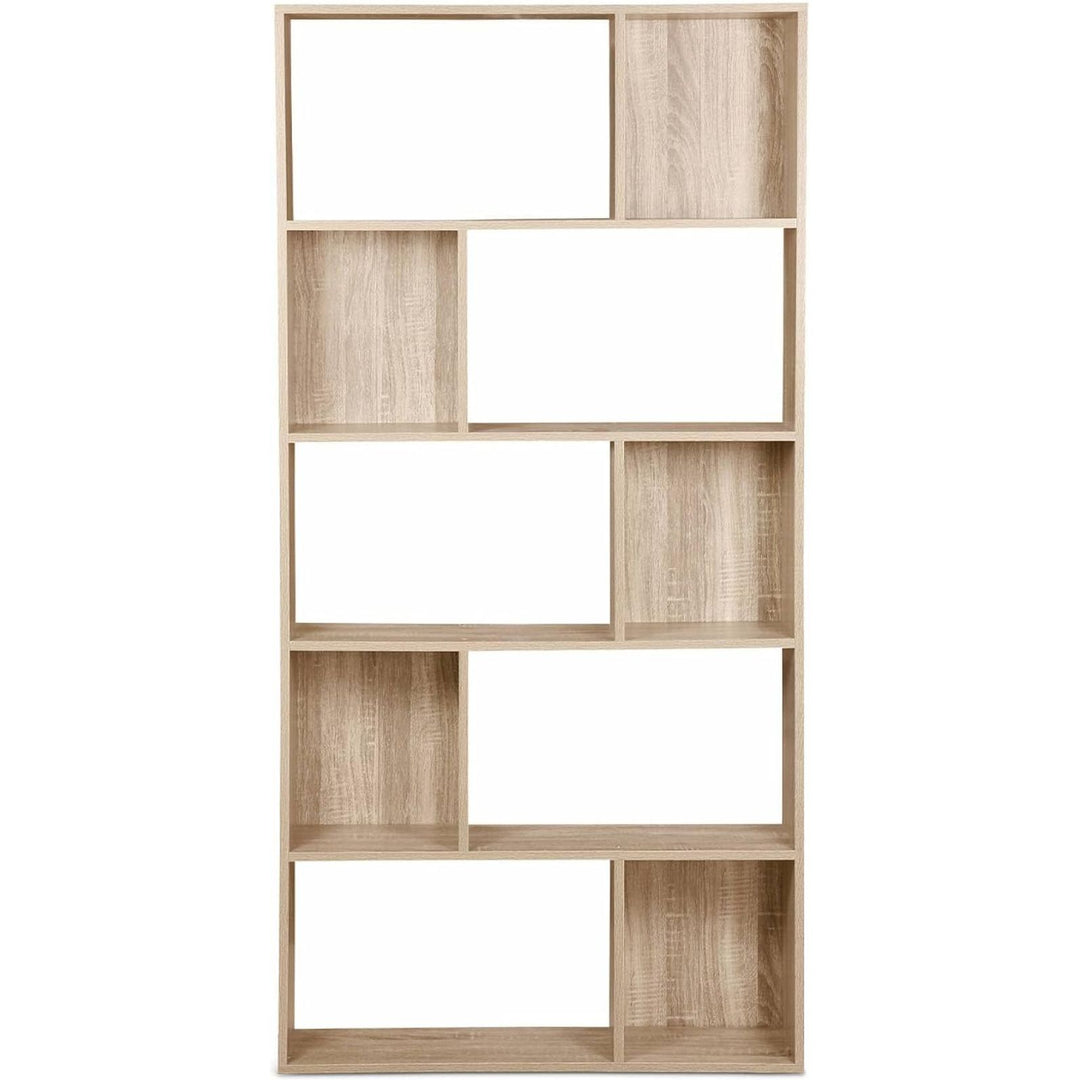 Alice'S Home - Bibliothèque Design Asymétrique – Pieter – 5 Étagères. 10 Compartiments De Rangement. 83X23X173Cm | Designix - Amazon    - https://designix.fr/