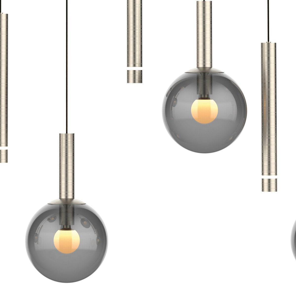 Suspension luminaire Volari argenté