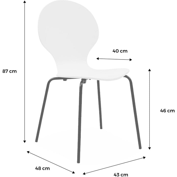 "Chaises Bois Métal Minimaliste" | Designix - 3333    - https://designix.fr/