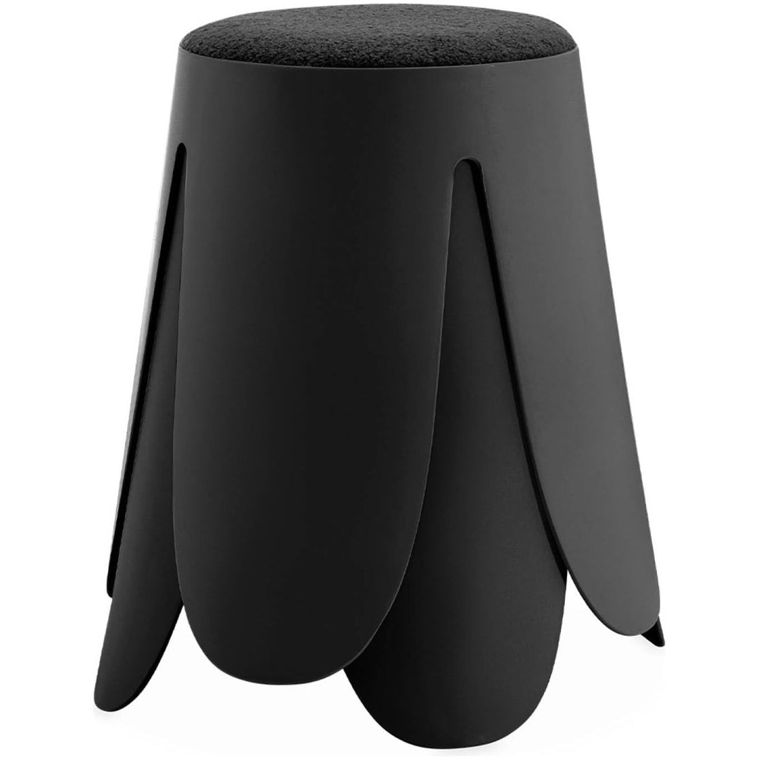 Alice'S Home - Set De 2 Tabourets Empilables Noirs. Bouclette Texturée. Niki. Ø30 / 44 X H46Cm | Designix - Amazon    - https://designix.fr/