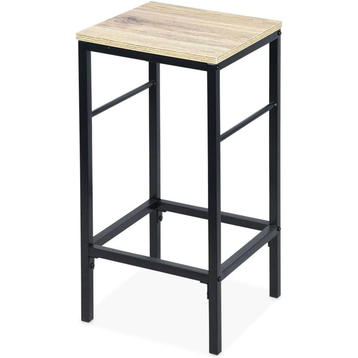 Alice'S Home - Table Haute Deux Tabourets Et Deux Étagères Décor Bois Et Métal. Loft. L 100 X P 60 X H 95Cm | Designix - Amazon    - https://designix.fr/