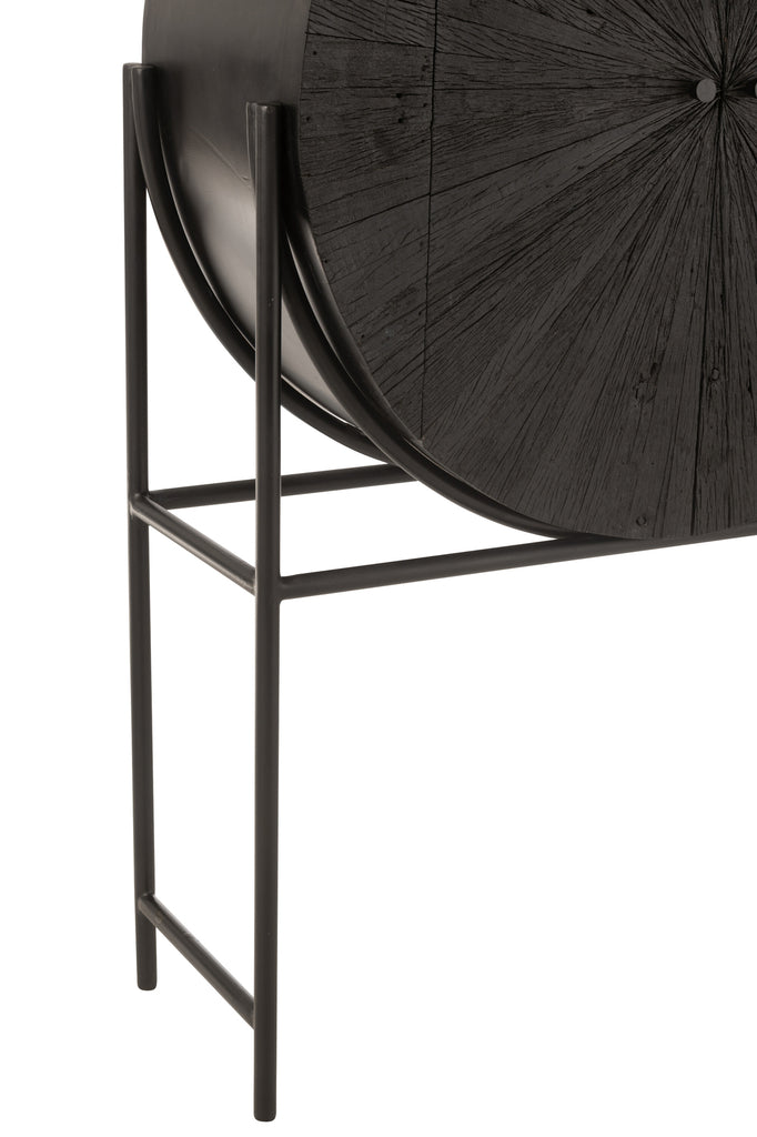 Armoire Bar Shanil en Bois/MDF Recyclé Noir | Designix -     - https://designix.fr