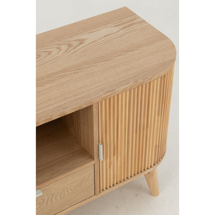 Armoire arrondie en MDF/bois de pin naturel petit | Designix -     - https://designix.fr