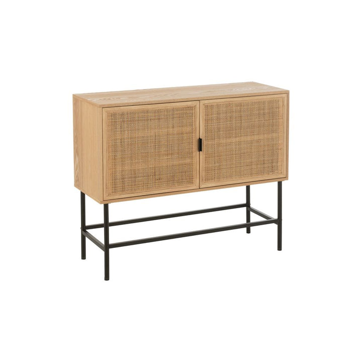 Petit cabinet carré en MDF/métal naturel/noir | Designix -     - https://designix.fr