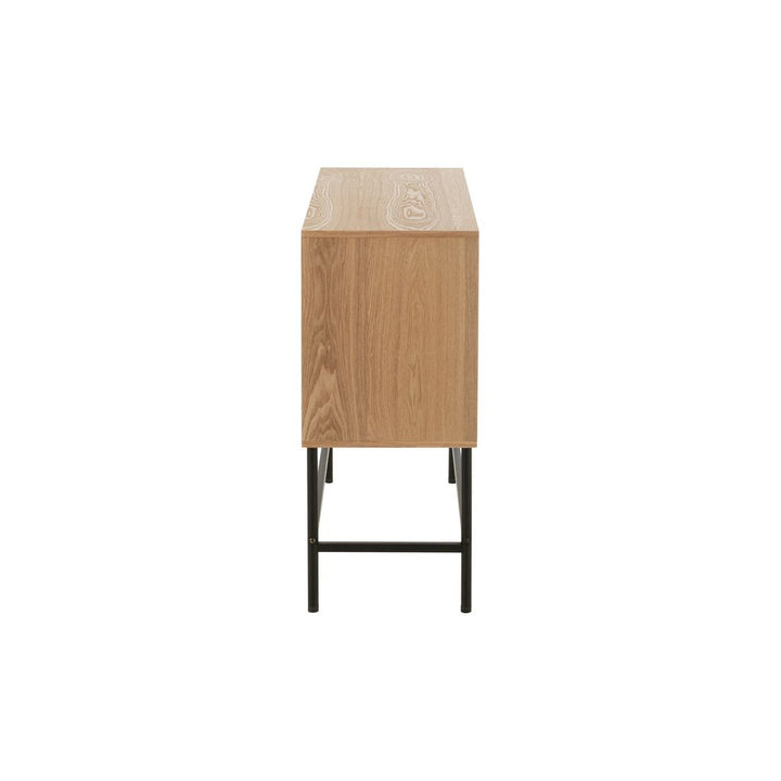 Petit cabinet carré en MDF/métal naturel/noir | Designix -     - https://designix.fr