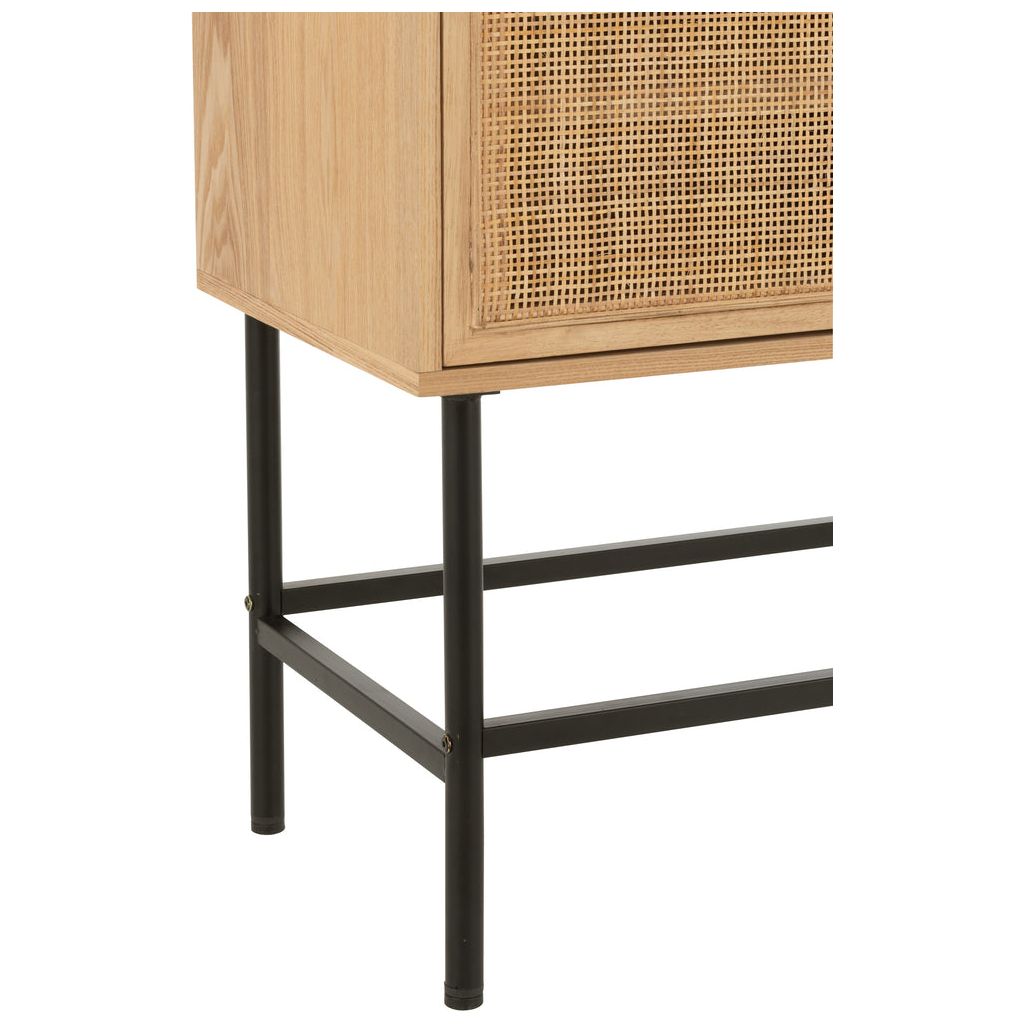 Petit cabinet carré en MDF/métal naturel/noir | Designix -     - https://designix.fr