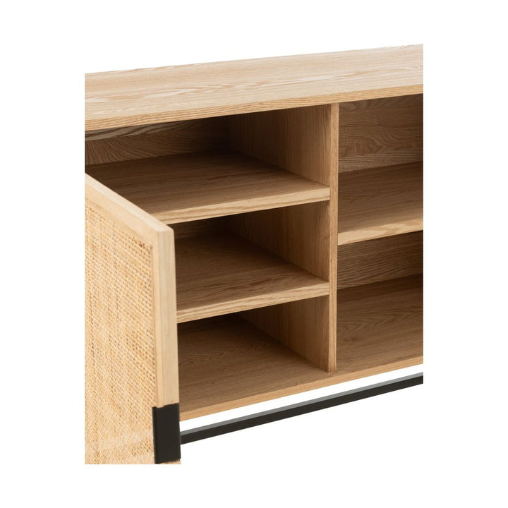 Petit cabinet carré en MDF/métal naturel/noir | Designix -     - https://designix.fr