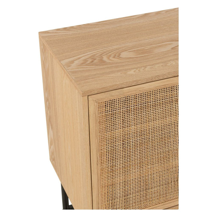 Petit cabinet carré en MDF/métal naturel/noir | Designix -     - https://designix.fr