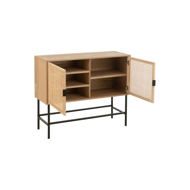 Petit cabinet carré en MDF/métal naturel/noir | Designix -     - https://designix.fr