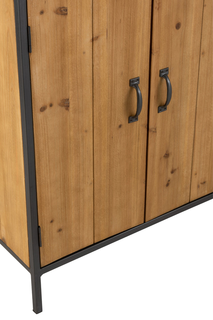 Armoire pour bouteilles de vin + verres en métal/bois naturel | Designix -     - https://designix.fr