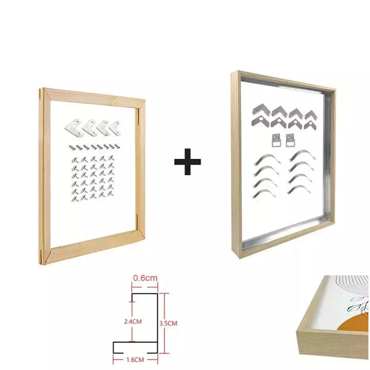 Cadre Aluminium pour Toile Tendue | Éclat Contemporain - Designix Cadres Tableaux Blanc 30x40 cm