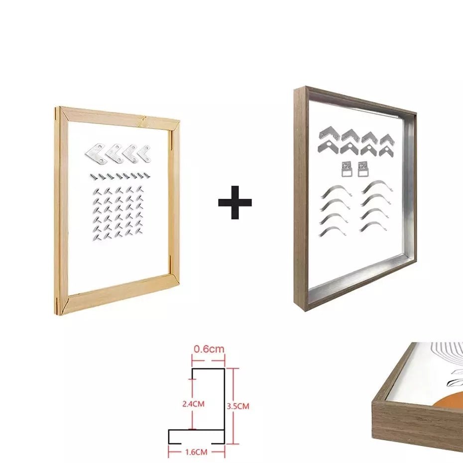 Cadre Aluminium pour Toile Tendue | Éclat Contemporain - Designix Cadres Tableaux Bois 30x40 cm