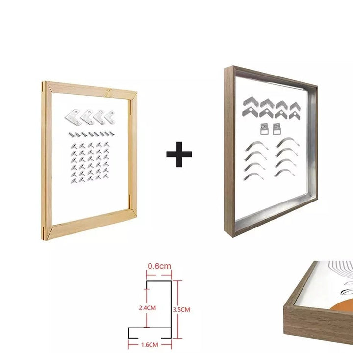 Cadre Aluminium pour Toile Tendue | Éclat Contemporain - Designix Cadres Tableaux Bois 30x40 cm