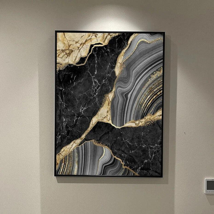 Cadre Aluminium pour Toile Tendue | Éclat Contemporain - Designix Cadres Tableaux Noir 30x40 cm