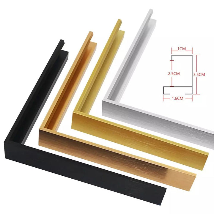 Cadre Aluminium pour Toile Tendue | Éclat Contemporain - Designix Cadres Tableaux Noir 30x40 cm