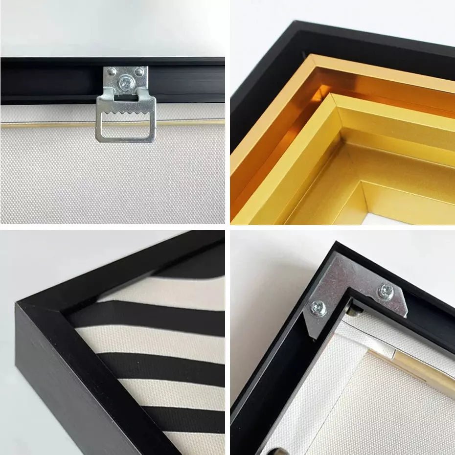 Cadre Aluminium pour Toile Tendue | Éclat Contemporain - Designix Cadres Tableaux Noir 30x40 cm