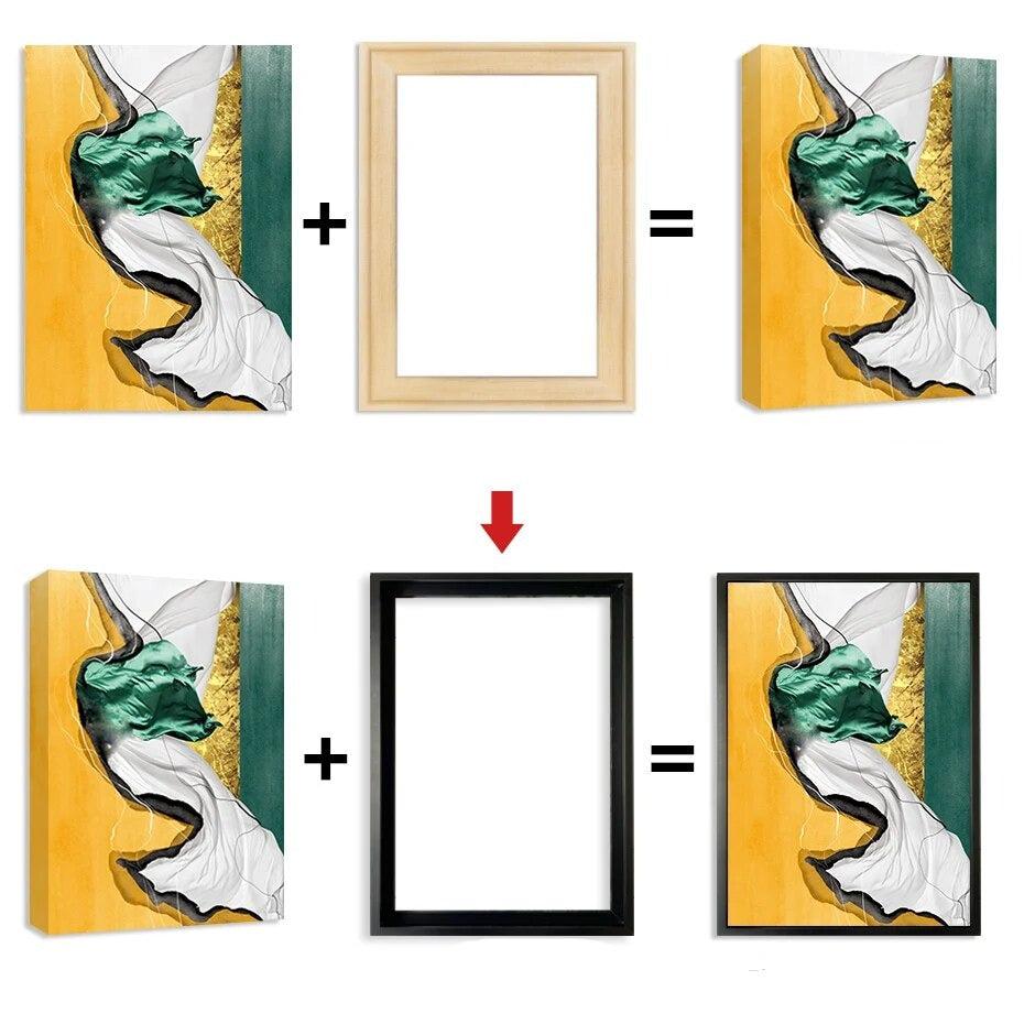 Cadre Aluminium pour Toile Tendue | Éclat Contemporain - Designix Cadres Tableaux Noir 30x40 cm