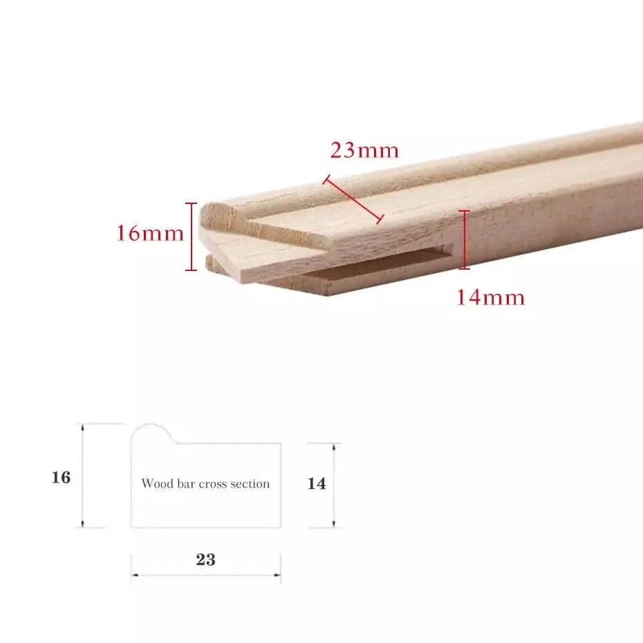 Cadre en Bois pour Affiche | Harmonie Visuelle - Designix Cadres Tableaux Largeur 160cm(80cmx2) Hauteur 30cm