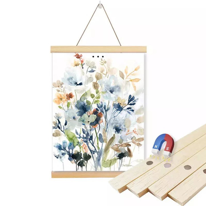 Cadre Magnétique Suspendu | BoisArts - Designix Cadres Tableaux Bois de teck 21cm