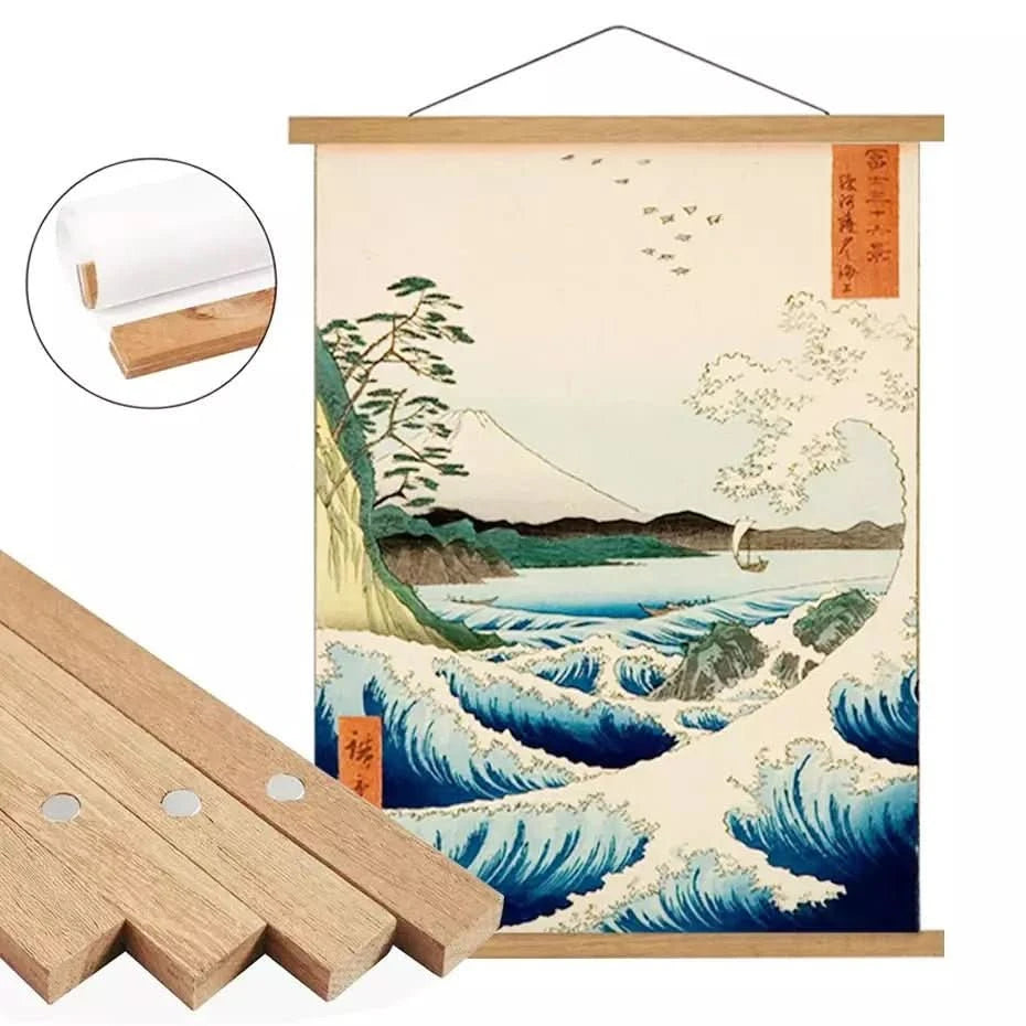 Cadre Photo Suspendu Magnétique | ArtFlex - Designix Cadres Tableaux Bois de Teck 21cm