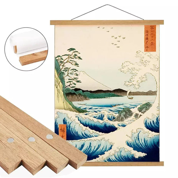 Cadre Photo Suspendu Magnétique | ArtFlex - Designix Cadres Tableaux Bois de Teck 21cm