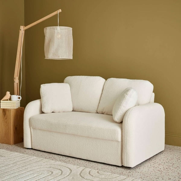 Canapé 2 Places Scandinave Bouclette | Cocoon Blanc