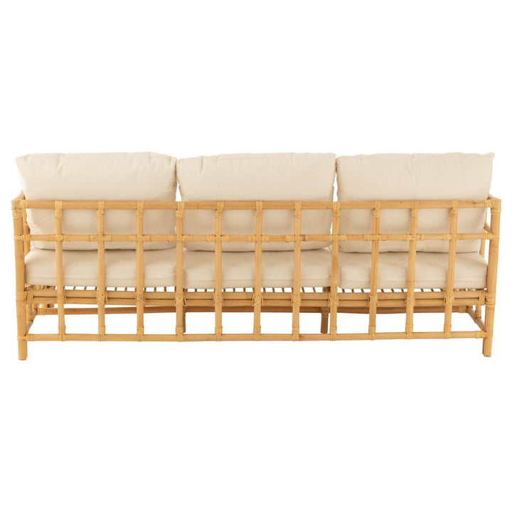 Canapé 3 Personnes Rotin Naturel | Jale - Designix Canapés