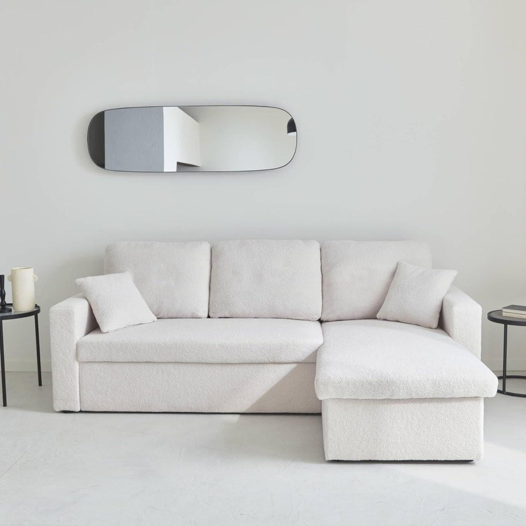 Canapé Angle Convertible Bouclettes | Drift - Designix Canapés