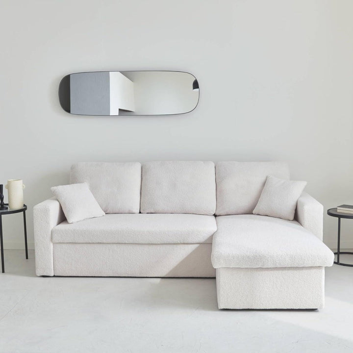 Canapé Angle Convertible Bouclettes | Drift - Designix Canapés