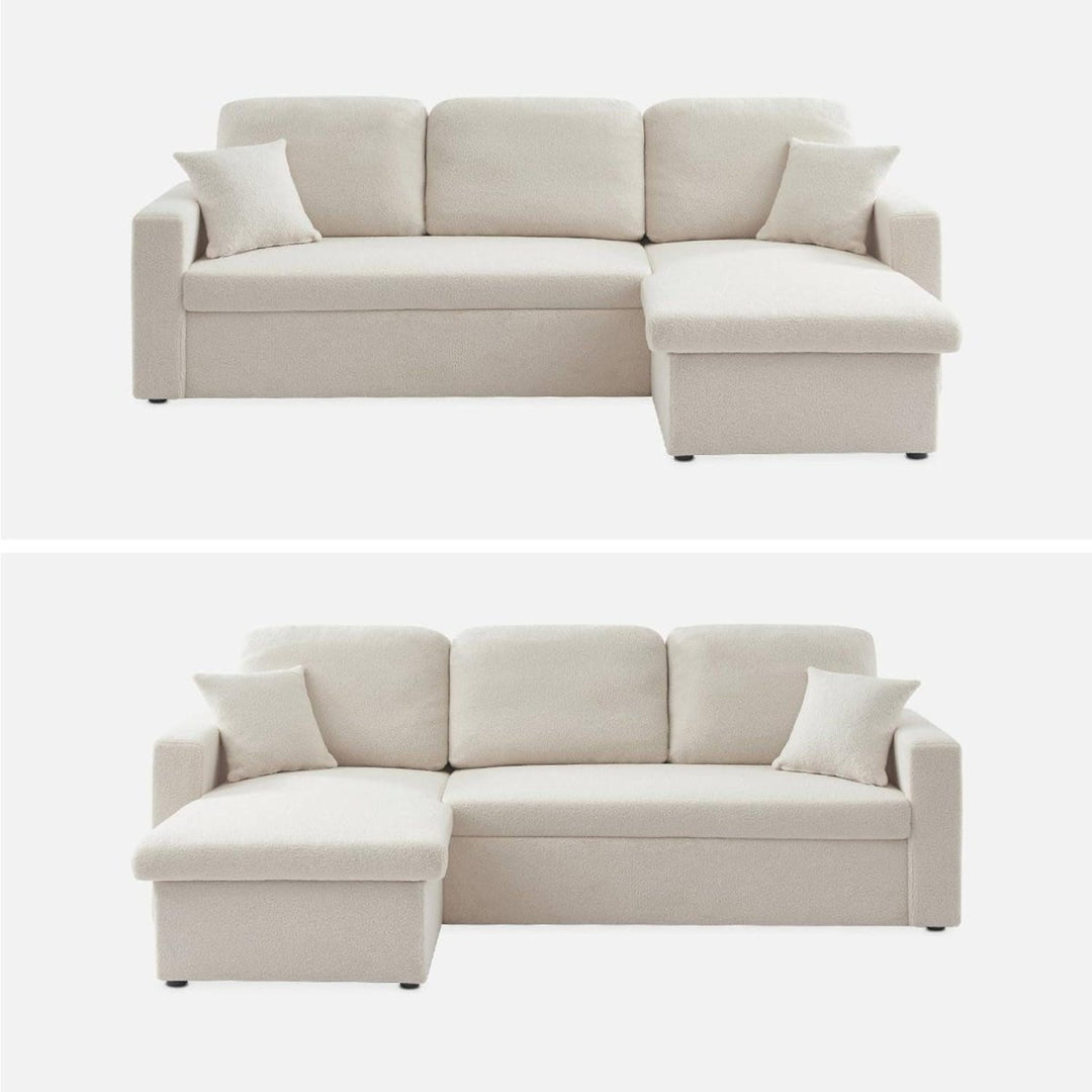 Canapé Angle Convertible Bouclettes | Drift - Designix Canapés