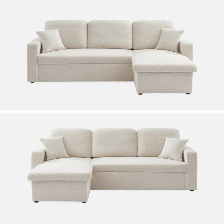 Canapé Angle Convertible Bouclettes | Drift - Designix Canapés
