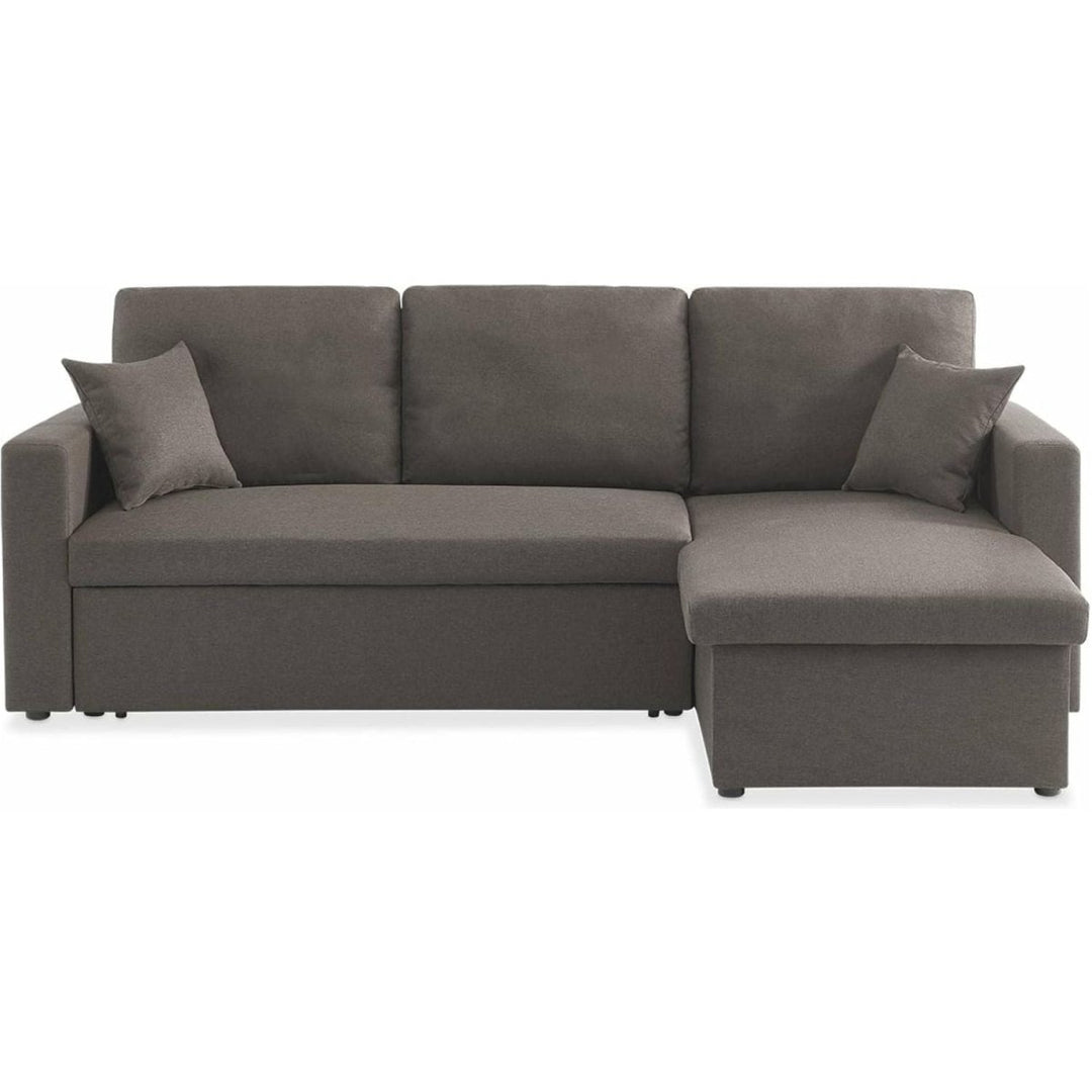 Canapé Angle Tissu Convertible Marron | Sophistication - Designix Canapés Marron