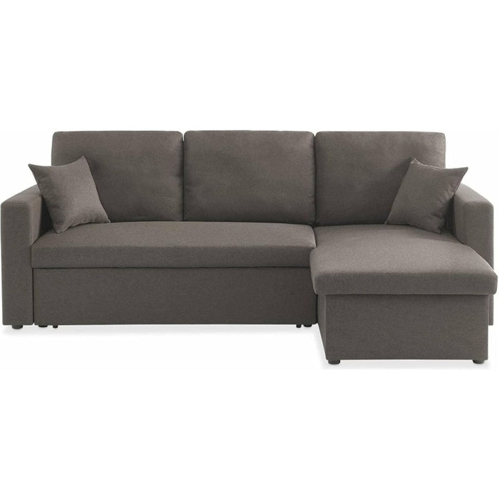 Canapé Angle Tissu Convertible Marron | Sophistication - Designix Canapés Marron