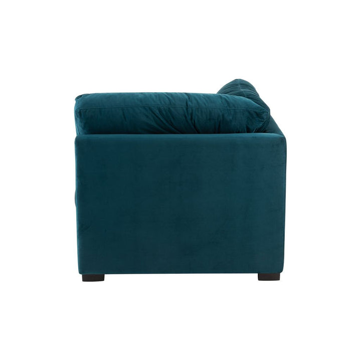 Canapé Angle Velours Bleu | Qira - Designix Canapés