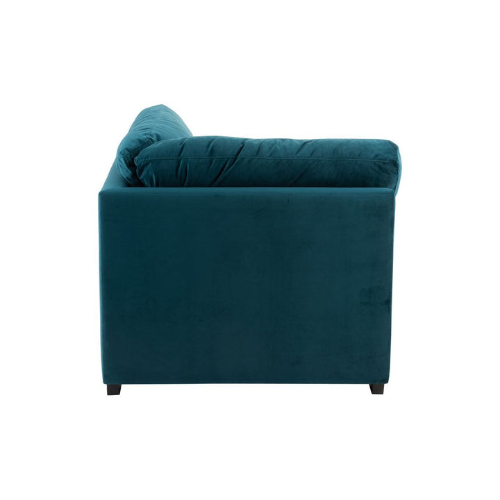 Canapé Angle Velours Bleu | Qira - Designix Canapés
