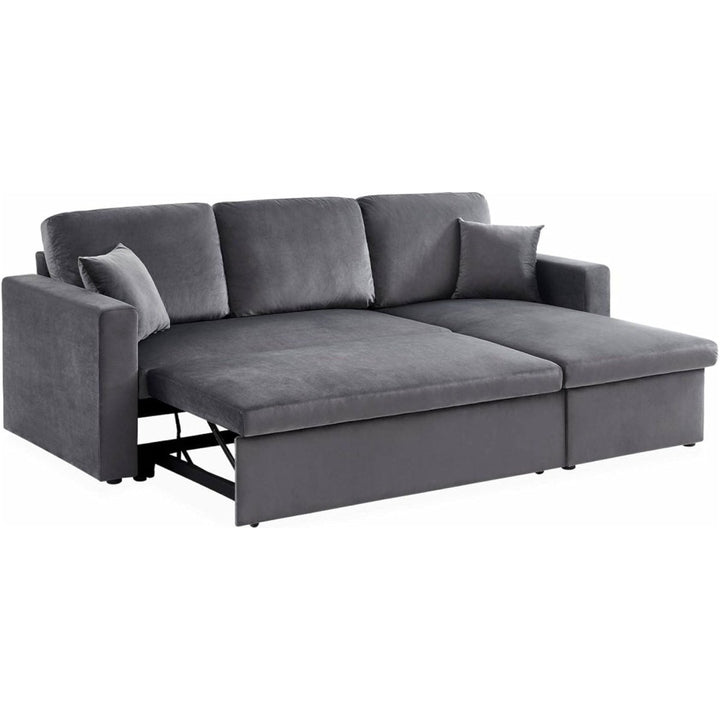 Canapé Angle Velours Convertible | Vita - Designix Canapés
