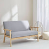 Canapé Banquette Gris Clair Bois et Tissu | Nordic