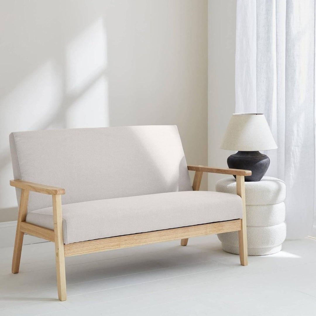 Canapé Banquette Scandinave Vintage Crème | Medina - Designix Banquette