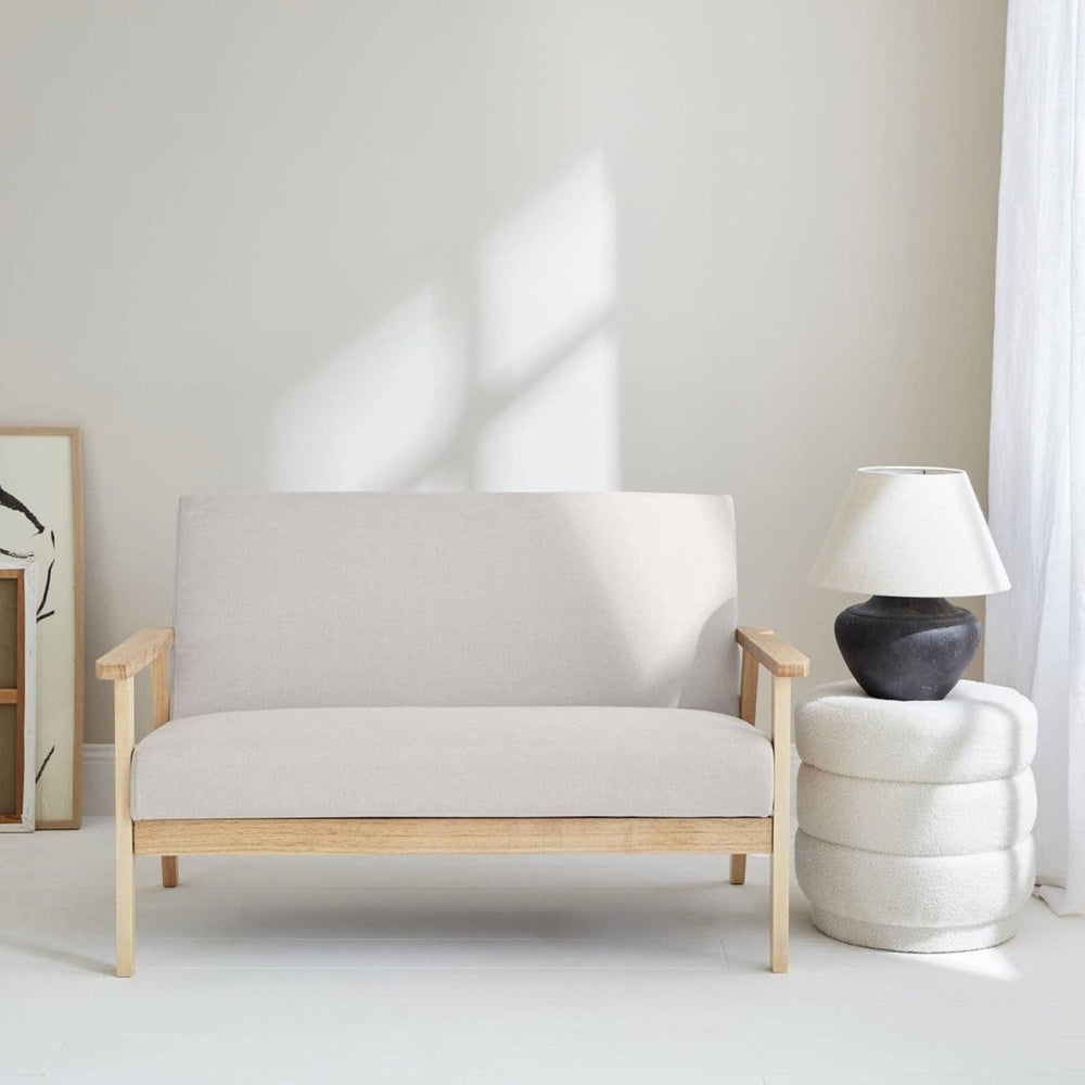 Canapé Banquette Scandinave Vintage Crème | Medina - Designix Banquette