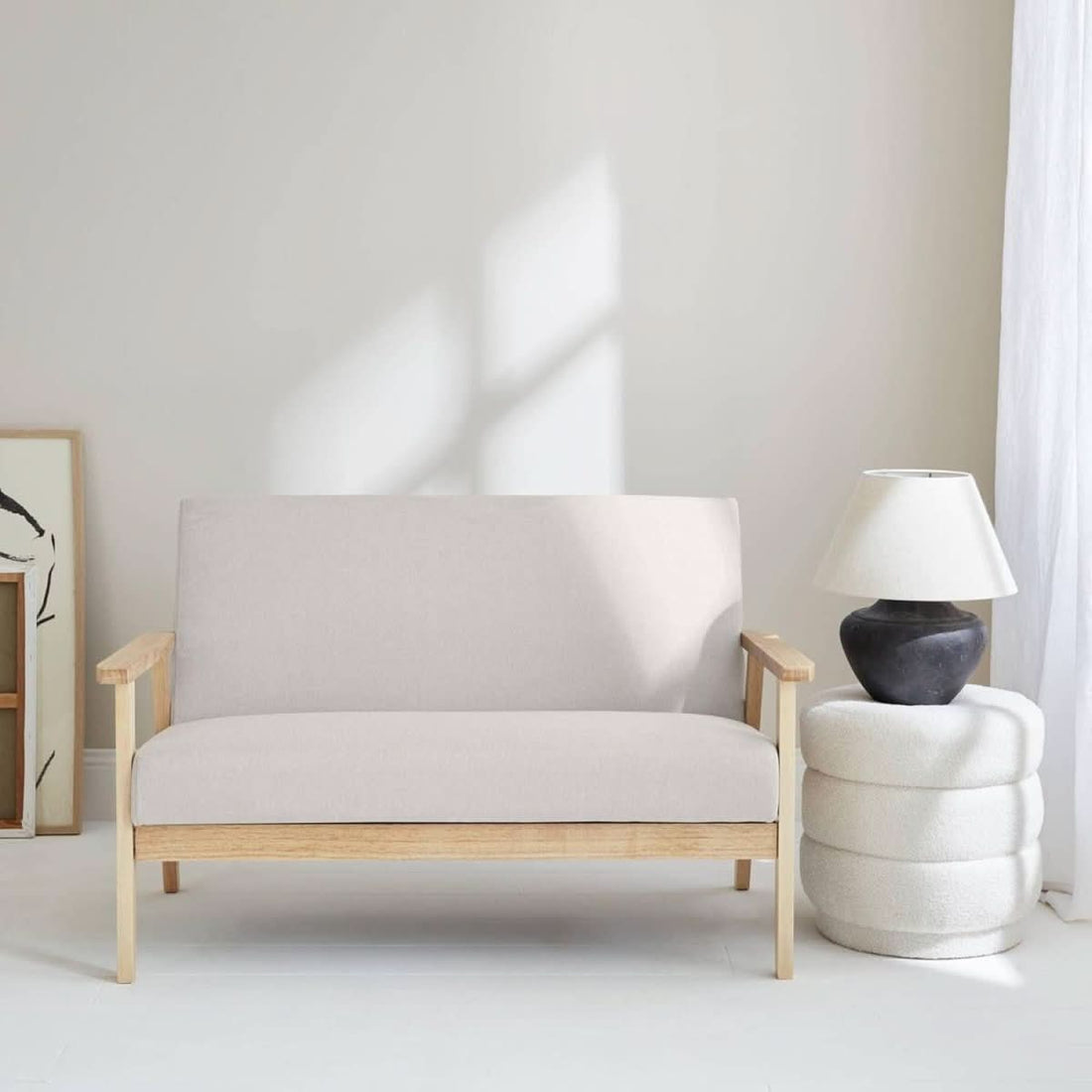 Canapé Banquette Scandinave Vintage Crème | Medina