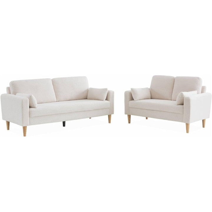 Canapé Bouclettes Scandinave Blanc Cassé | Twine - Designix Canapés