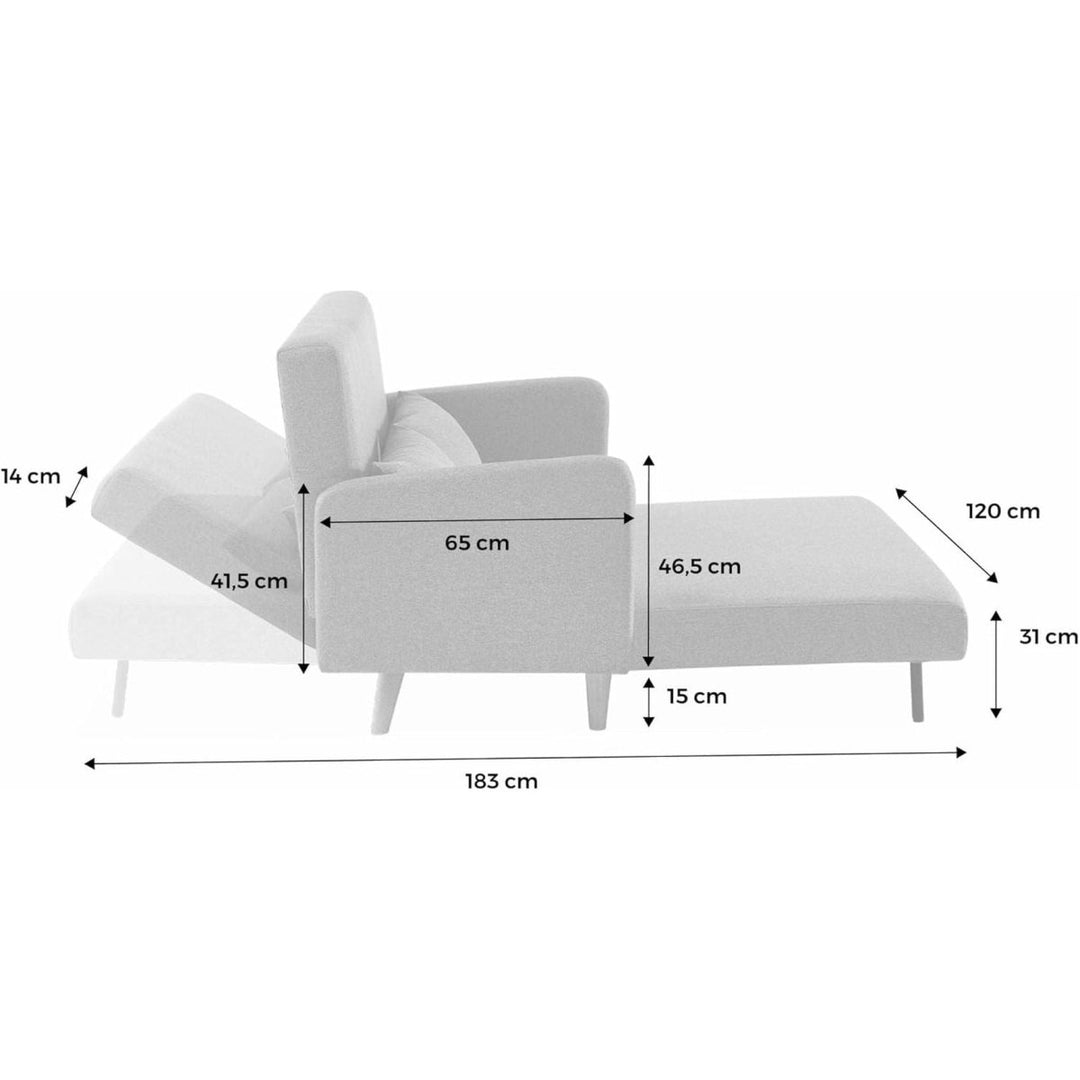 Canapé Convertible Scandinave Beige | Mira - Designix Canapés