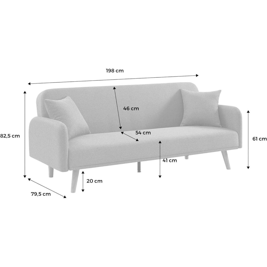 Canapé Convertible Tissu Gris | Fjord - Designix Canapés