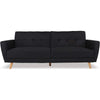 Canapé Convertible Tissu | Noir
