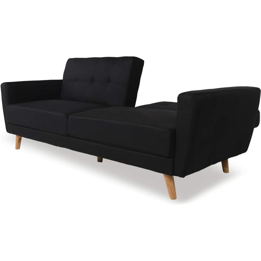 Canapé Convertible Tissu | Noir