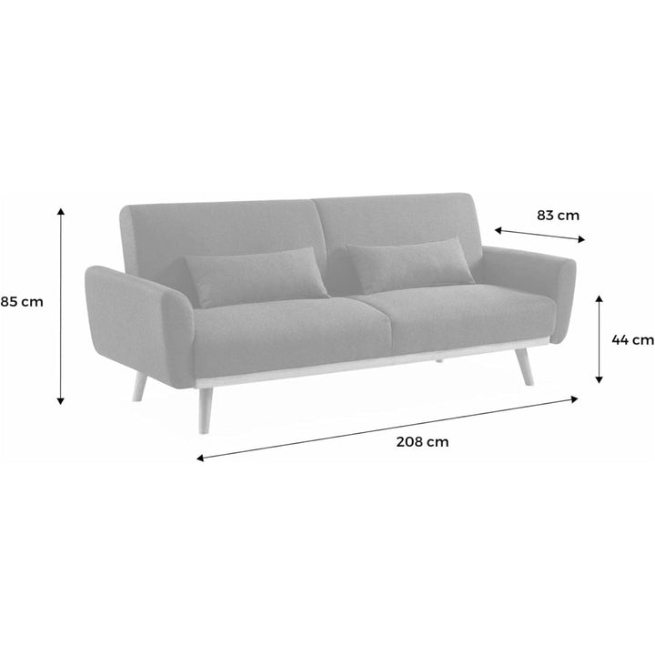 Canapé Convertible Tissu Scandinave | Glint - Designix Canapés Gris Foncé