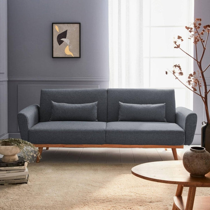 Canapé Convertible Tissu Scandinave | Glint - Designix Canapés Gris Foncé